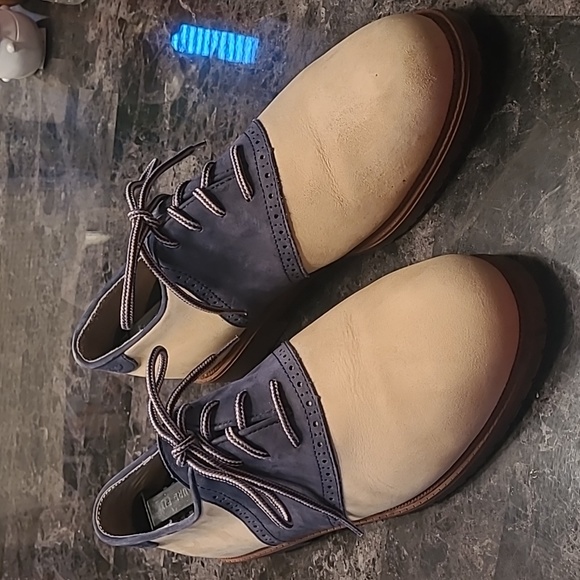 Vintage Northern Exposure Classic II Mens 10.5 blue suede dress shoes
